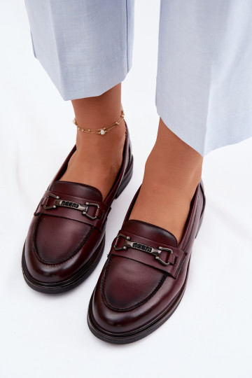 Haut Mokassins für Damen Vinceza 39983 braune Farbe