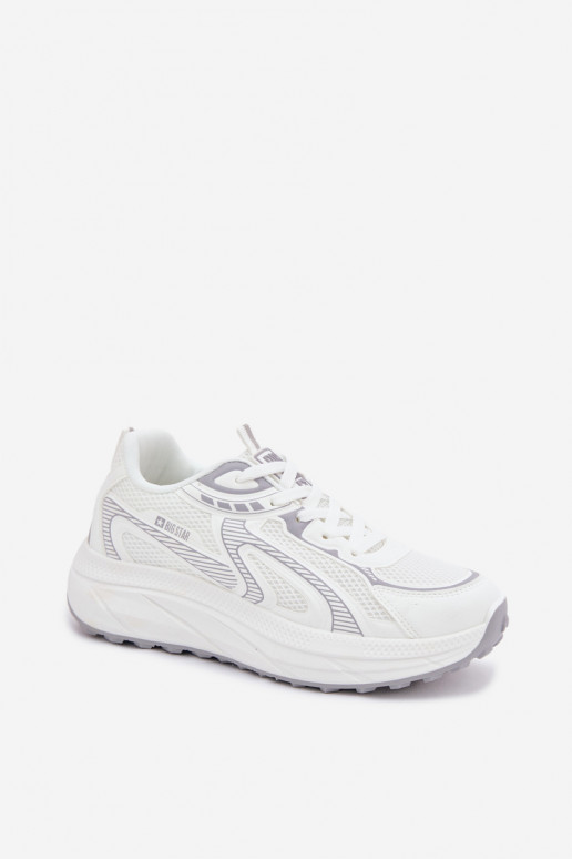 Turnschuhe Sneakers Stilvollllschuhe Feminin Big Star TT274325 HI-POLY SYSTEM Zueiße Farbe