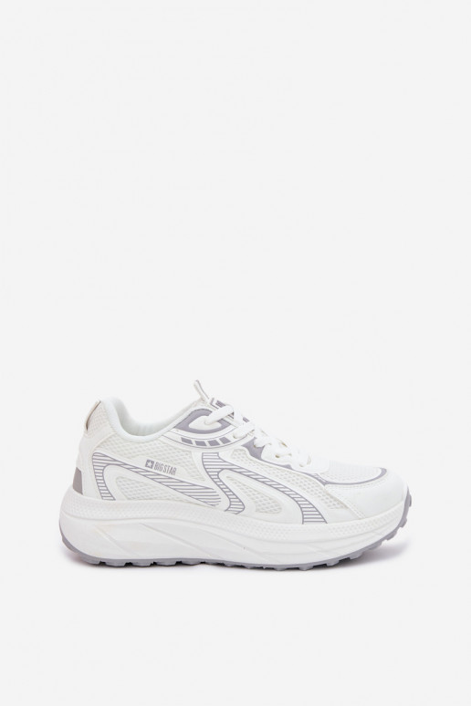 Turnschuhe Sneakers Stilvollllschuhe Feminin Big Star TT274325 HI-POLY SYSTEM Zueiße Farbe