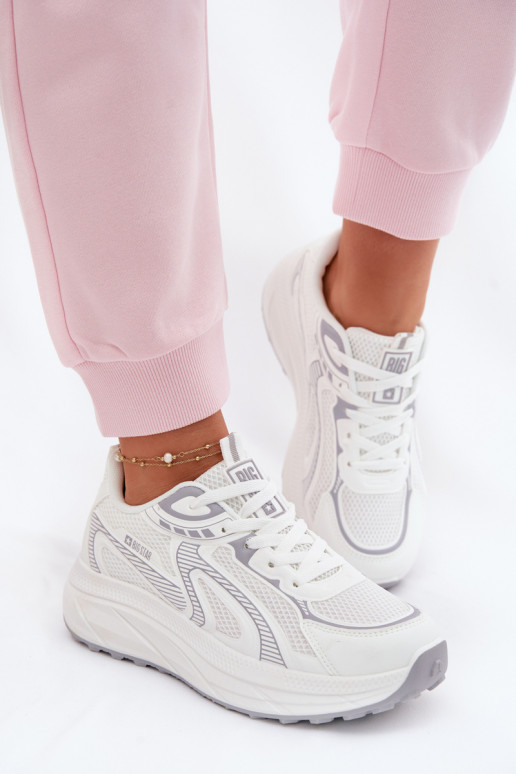 Turnschuhe Sneakers Stilvollllschuhe Feminin Big Star TT274325 HI-POLY SYSTEM Zueiße Farbe