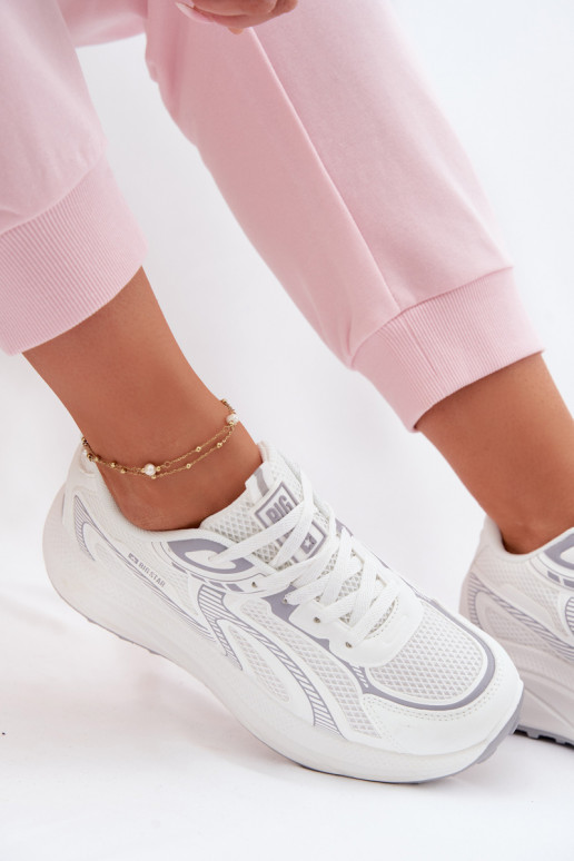 Turnschuhe Sneakers Stilvollllschuhe Feminin Big Star TT274325 HI-POLY SYSTEM Zueiße Farbe