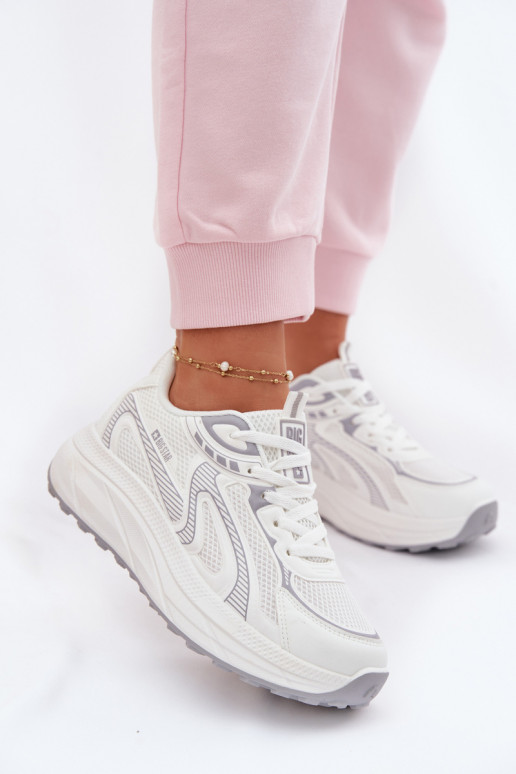 Turnschuhe Sneakers Stilvollllschuhe Feminin Big Star TT274325 HI-POLY SYSTEM Zueiße Farbe