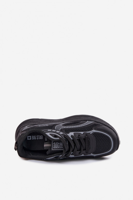 Turnschuhe Sneakers Stilvollllschuhe Feminin Big Star TT274327 HI-POLY SYSTEM schZuarze Farbe