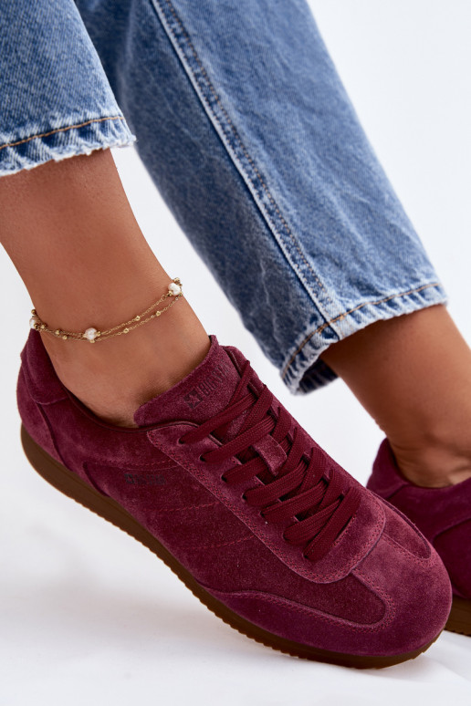 Sneakers StilvollllschuheErmöglichtturalnego aus INildlederu Big Star TT274227 Burgund