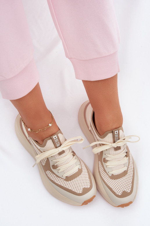 Turnschuhe Feminin Big Star TT274571 HI-POLY SYSTEM Beige