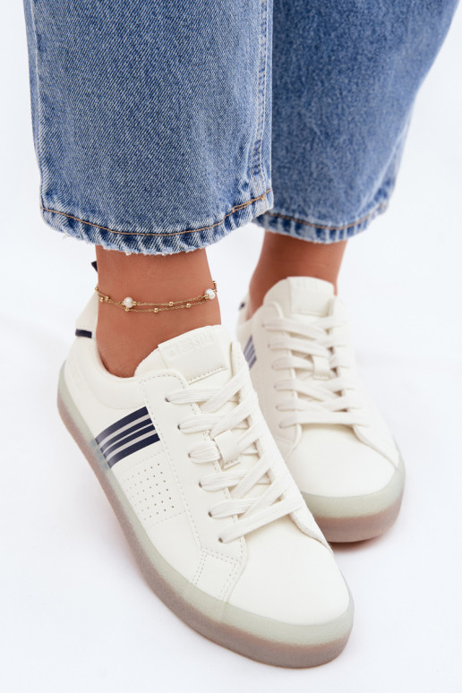 Eko Haut Sneakers Stilvollllschuhe Feminin Big Star TT274306 Zueiße Farbe