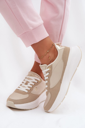 Sneakers Stilvollllschuhe Feminin mit einer Plattform GAP PENELOPE GPIN6155300049 Beige 2