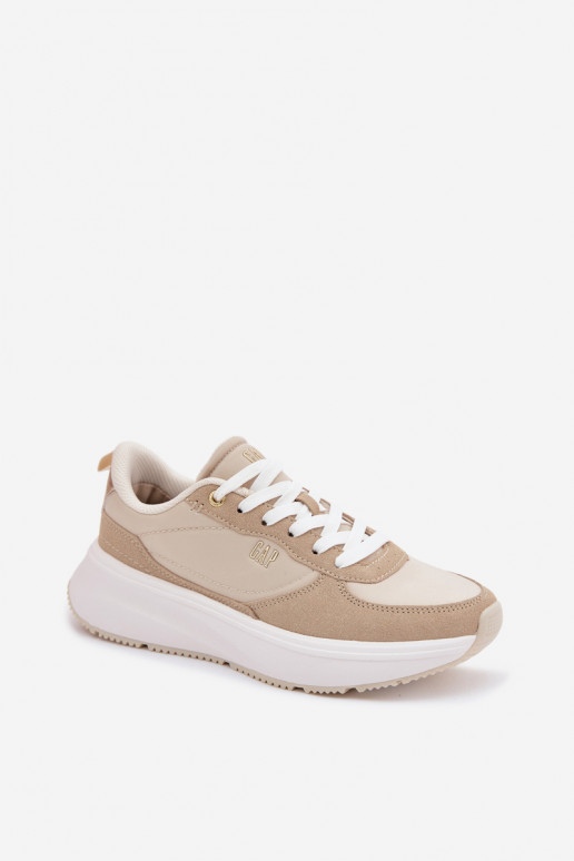 Sneakers Stilvollllschuhe Feminin mit einer Plattform GAP PENELOPE GPIN6155300049 Beige