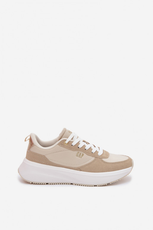 Sneakers Stilvollllschuhe Feminin mit einer Plattform GAP PENELOPE GPIN6155300049 Beige