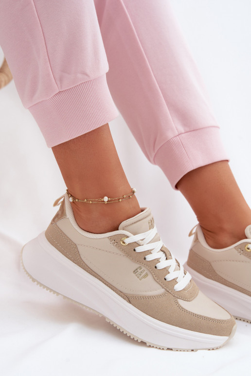 Sneakers Stilvollllschuhe Feminin mit einer Plattform GAP PENELOPE GPIN6155300049 Beige