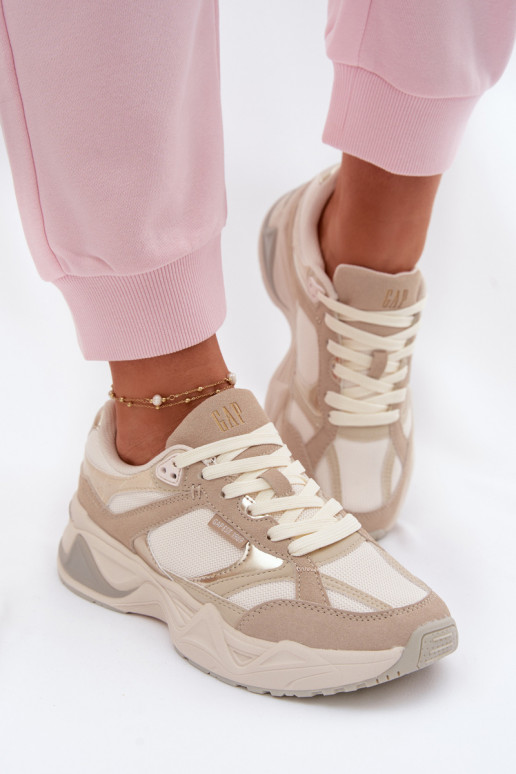 Sneakers Stilvollllschuhe Feminin mit einer Plattform GAP MARATHON GPIN6154923895 Beige