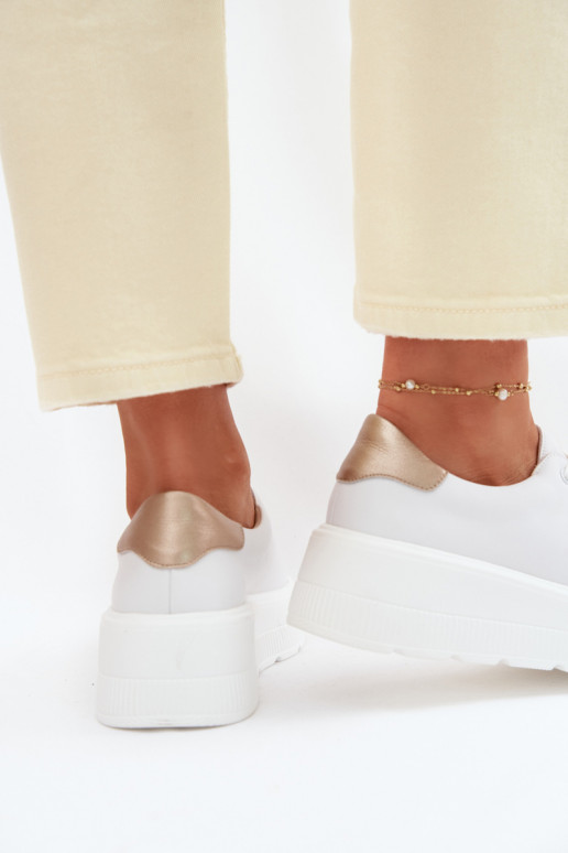 Haut Sneakers Stilvollllschuhe Feminin mit einer PlattformPrzypinką Vinceza 39973 Zueiße Farbe