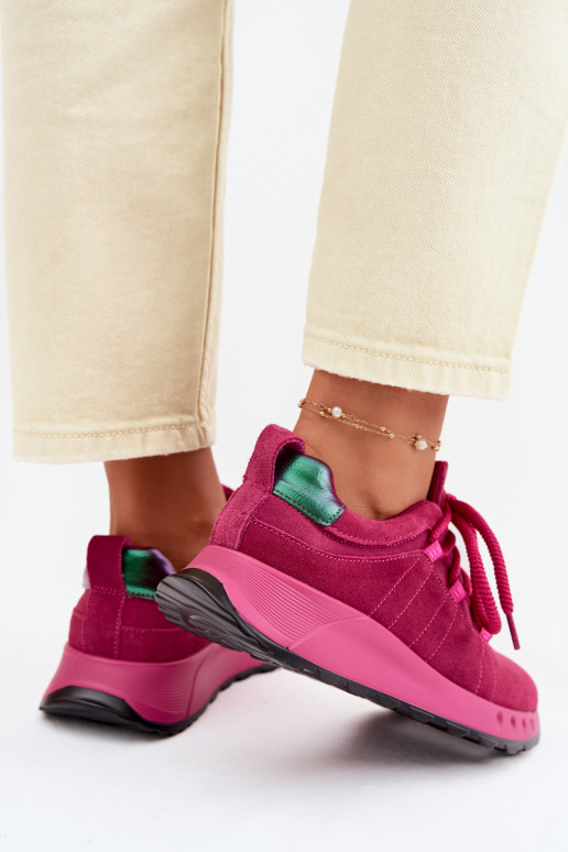 Damen Wildleder Sneakerschuhe Bemela rosa