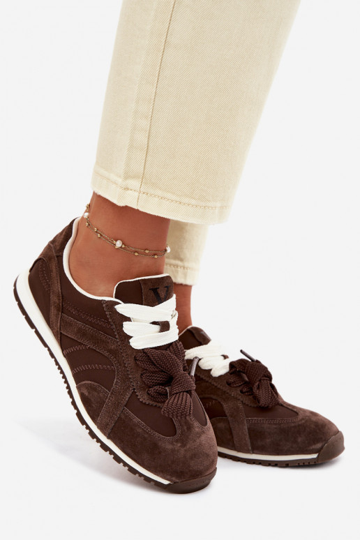 aus INildleder Sneakers Stilvollllschuhe Feminin Vinceza 86427 CzekoladoZue