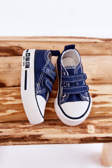 Kindisch  lässige Schuhe mit Klebeverschlüssen BIG STAR KK374081 Dunkelblau 2