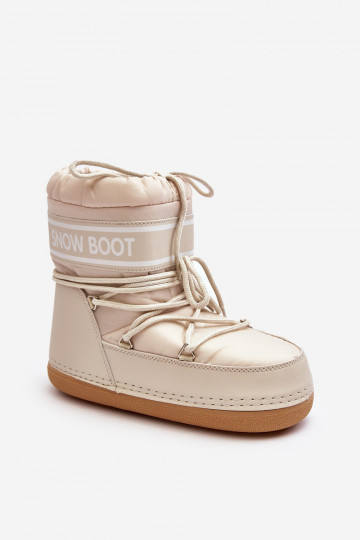 Feminin INinterstiefel zum Schnüren Beige Soia