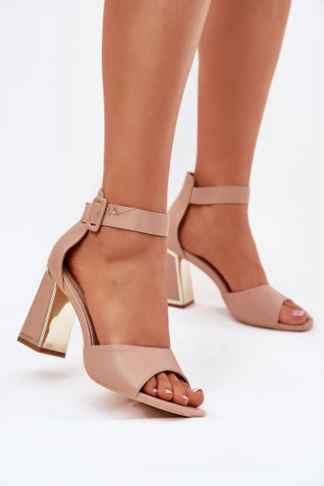 Eleganter Stil Damen-Sandalen mit hohen Absätzen Nude Rosazara 2