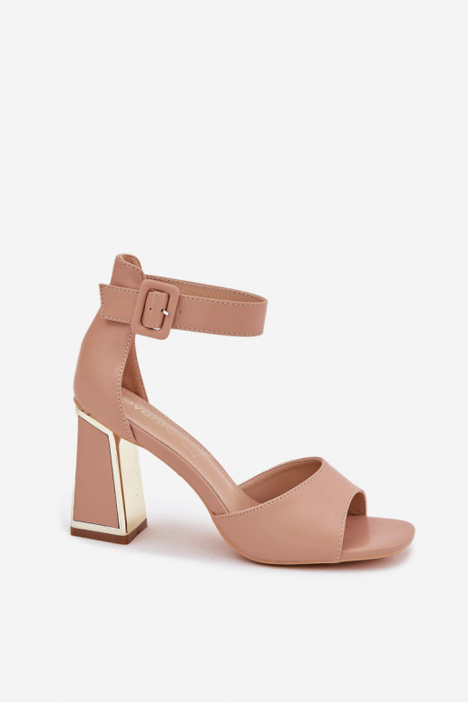 Eleganter Stil Damen-Sandalen mit hohen Absätzen Nude Rosazara