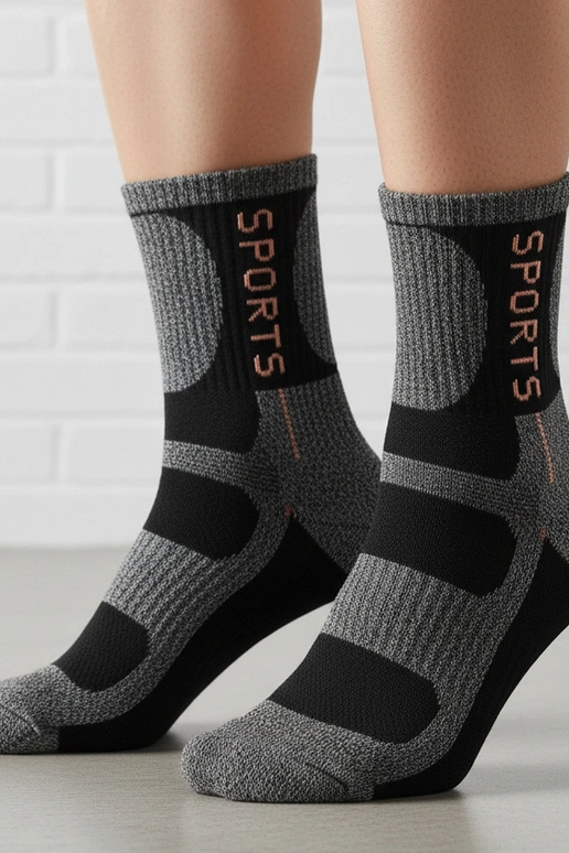 Graue warme Socken für Frauen mit...