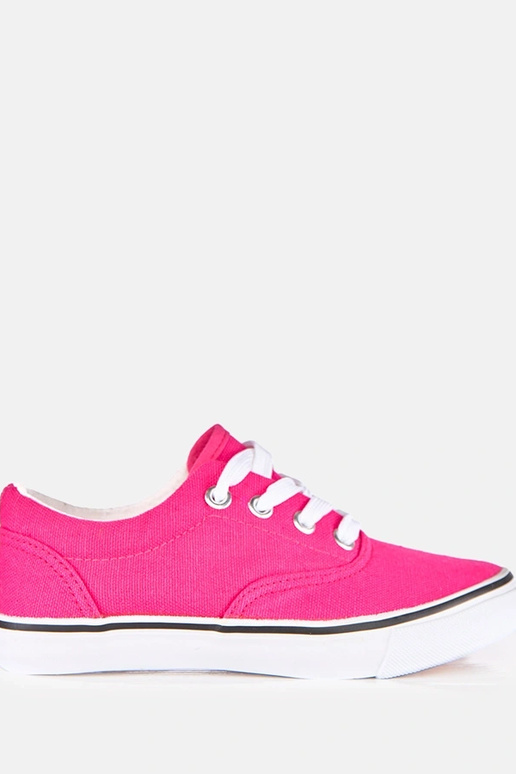 Rosa Kinder-Sneaker mit Schnürsenkeln...