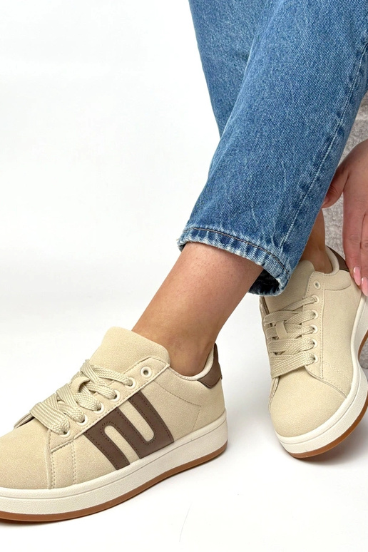 Sandfarbene Alltagssneaker Delphine