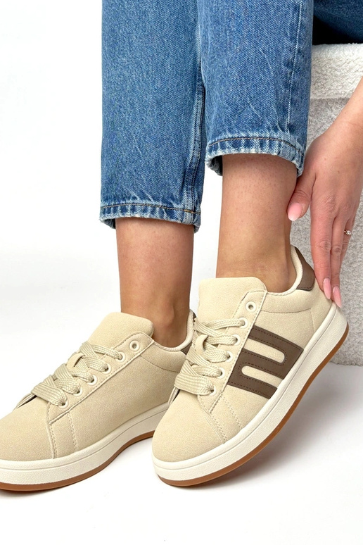 Sandfarbene Alltagssneaker Delphine