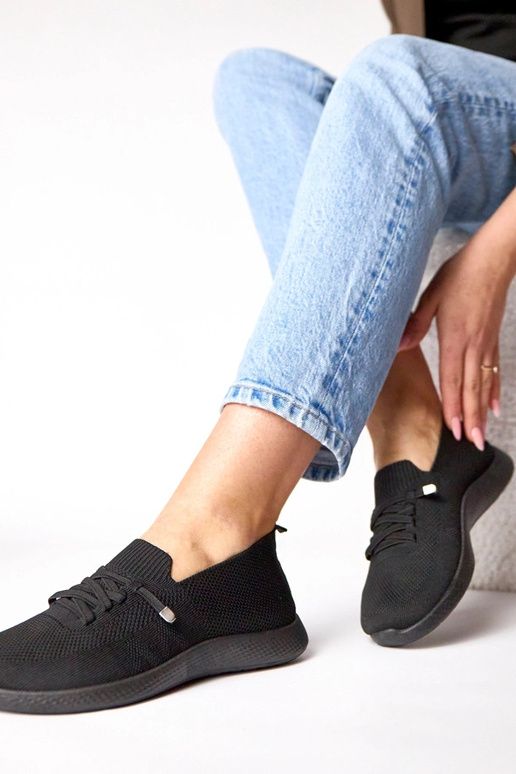 Schwarze Damensportsneaker Léa