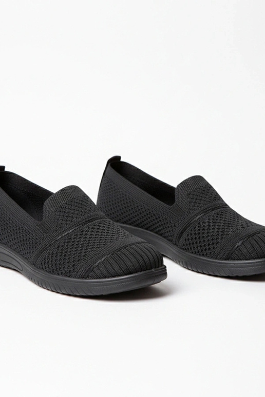Schwarze Slip-On Stoff-Sneaker Noémie