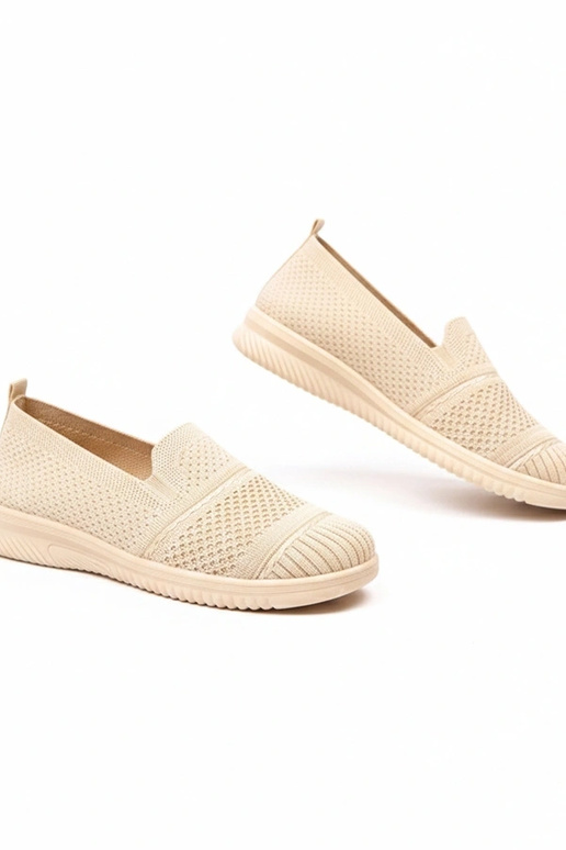 Sandfarbene Slip-On Stoff-Sneaker Noémie