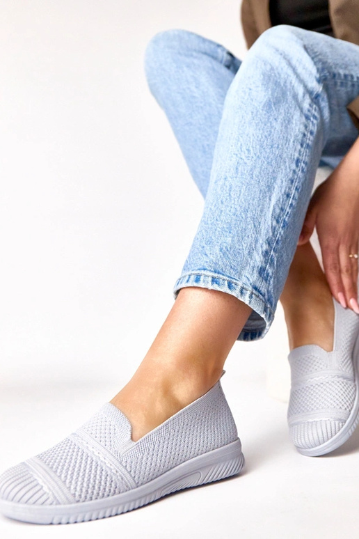 Graue Slip-On Stoff-Sneaker Noémie