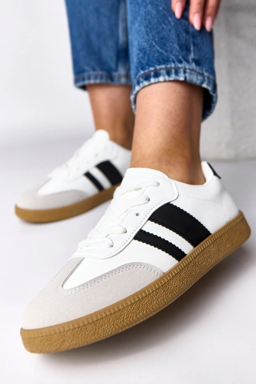 Weiße Alltagssneaker mit Plateau Thérèse