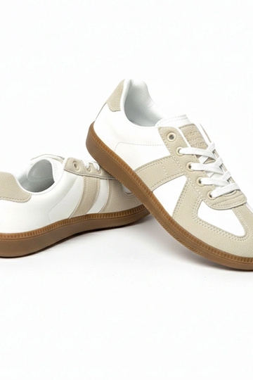 Weiße-sandfarbene Sneaker... 2