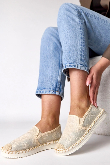 Sandfarbene Espadrilles mit... 2