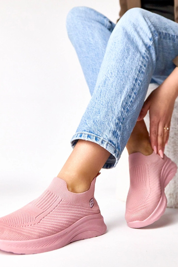 Rosafarbene textile Slip-On... 2