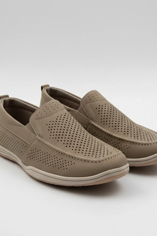 Braune perforierte Herren Mokassins Finn