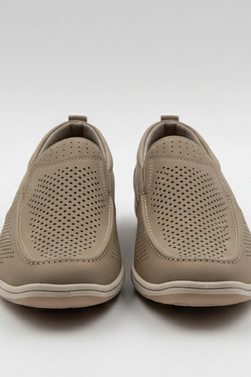 Braune perforierte Herren Mokassins Finn