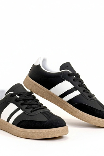 Schwarze Alltags-Sneaker mit Plateau Thérèse
