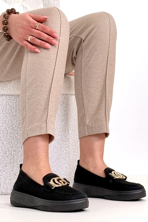 Schwarze Slip-On-Stoff-Sneaker mit...