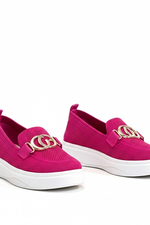 Rosa Slip-On-Stoff-Sneaker mit...