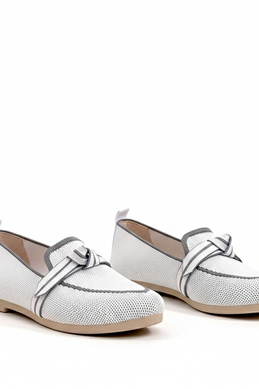 Weiße Wildleder-Ballerinas mit...