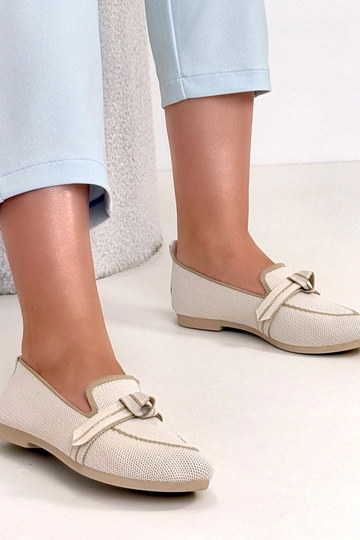 Sandfarbene Wildleder-Ballerinas mit Schnürung Serenity
