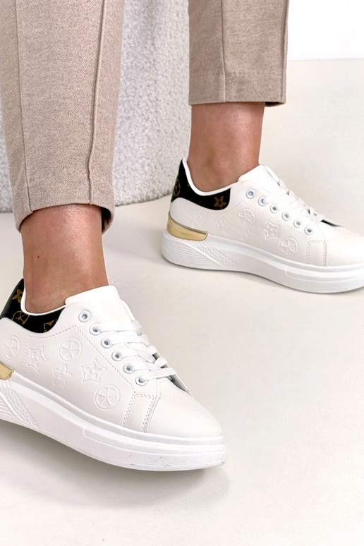 Weiße Sportschuhe mit Schnürung Peyton