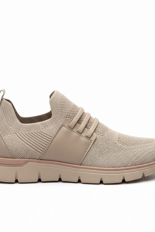 Dunkelbeige Herren-Sportschuhe ohne...