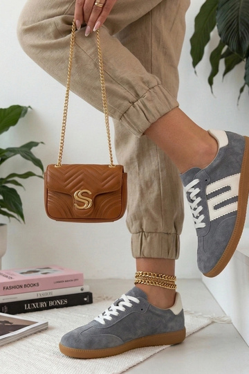 Graue Leder-Sneaker Filippo