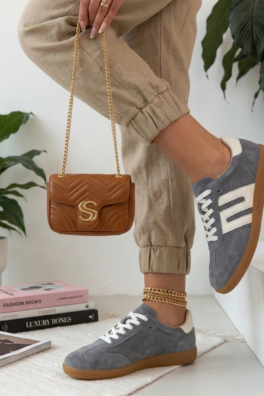 Graue Leder-Sneaker Filippo