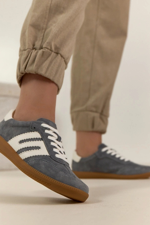 Graue Leder-Sneaker Filippo