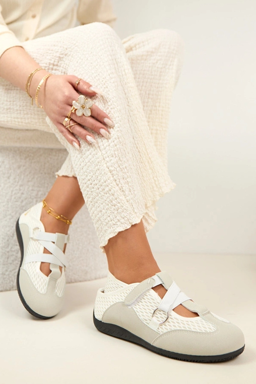 Graue sportliche Ballerinas Vesper