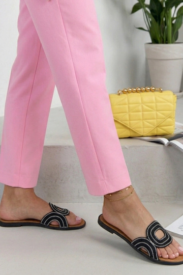 Czarne Klapki Zdobione... 2