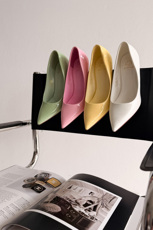 Klassische Lack-High-HeelsImitacji Skóry pinke Farbe Odira