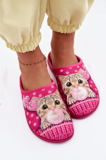 Damen Hausschuhe mit Gummi und Blase in Rosa Inblu EC000093 2